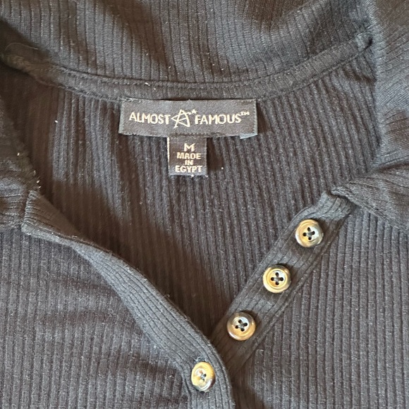 Ladies Almost Famous ribbed collared top - Picture 5 of 6